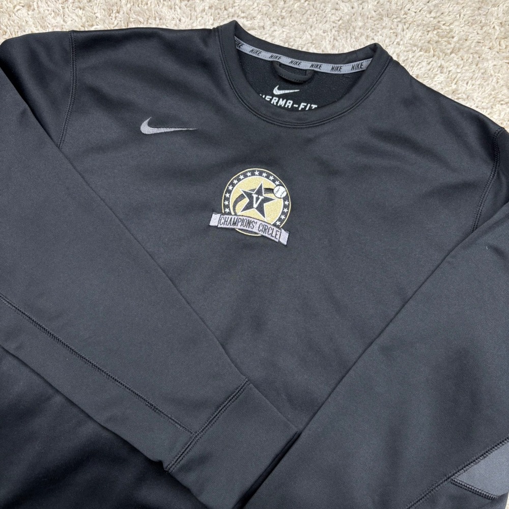 Nike Therma-FIT Vanderbilt Commodores Baseball Sweatshirt Mens L Black
